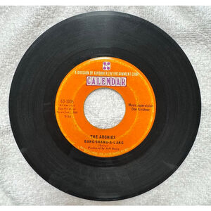 1968 Calendar Records 45 RPM The Archies “Truckdriver/ Bang-Shang-A-Lang”